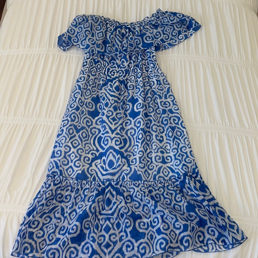 NWOT Tommy Bahama Midi Blue Dress
